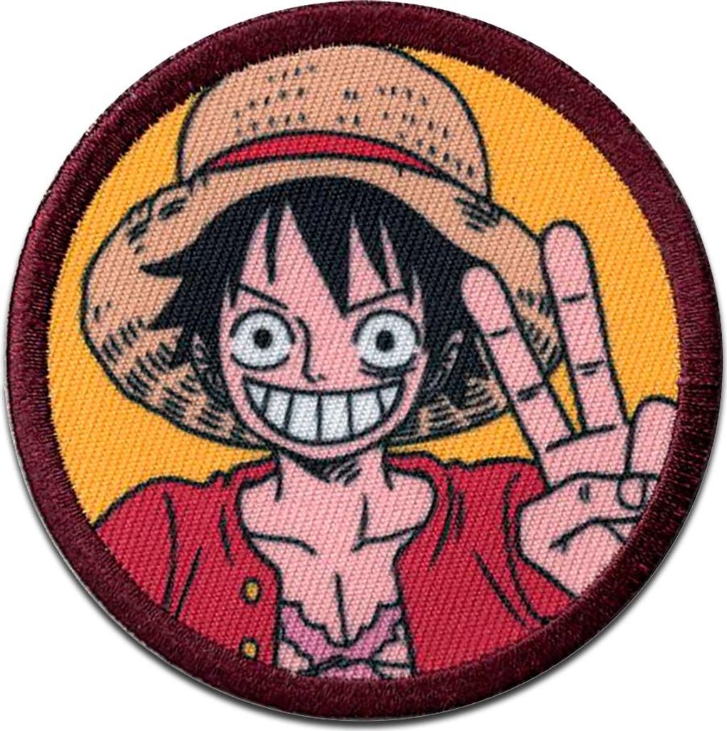 Comercial Mercera One Piece Monkey D. Luffy - Aufnäher, Bügelbild, Aufbügler, Applikationen, Patches, Flicken, zum aufbügeln, Größe: 6,5 x 6,...