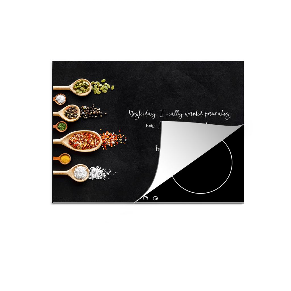 KitchenYeah Herdabdeckplatte Pizzaliebhaber - Gestern wollte ich unbedingt eine Pizza - Sprichwörter - Zitate , 75x52cm, Küche Deko, Glaskerami...