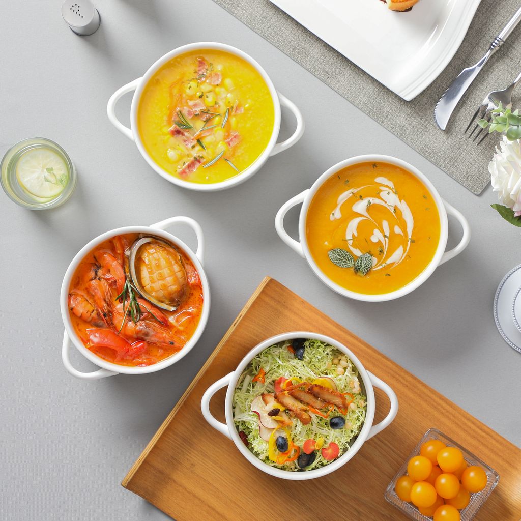 Corelle Suppenschüsseln, 3er Set – Spülmaschinenfest, Bruchsicher, Landhausstil