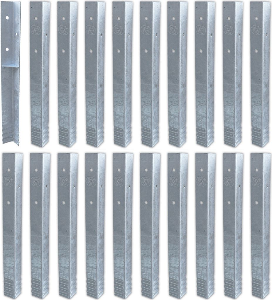 WICKEY Bodenanker Erdanker Winkelanker-Set SolidLock 20 Stk. für Spielturm & Schaukel, Anker, Pfostenanker für Klettergerüst & Gartenzaun