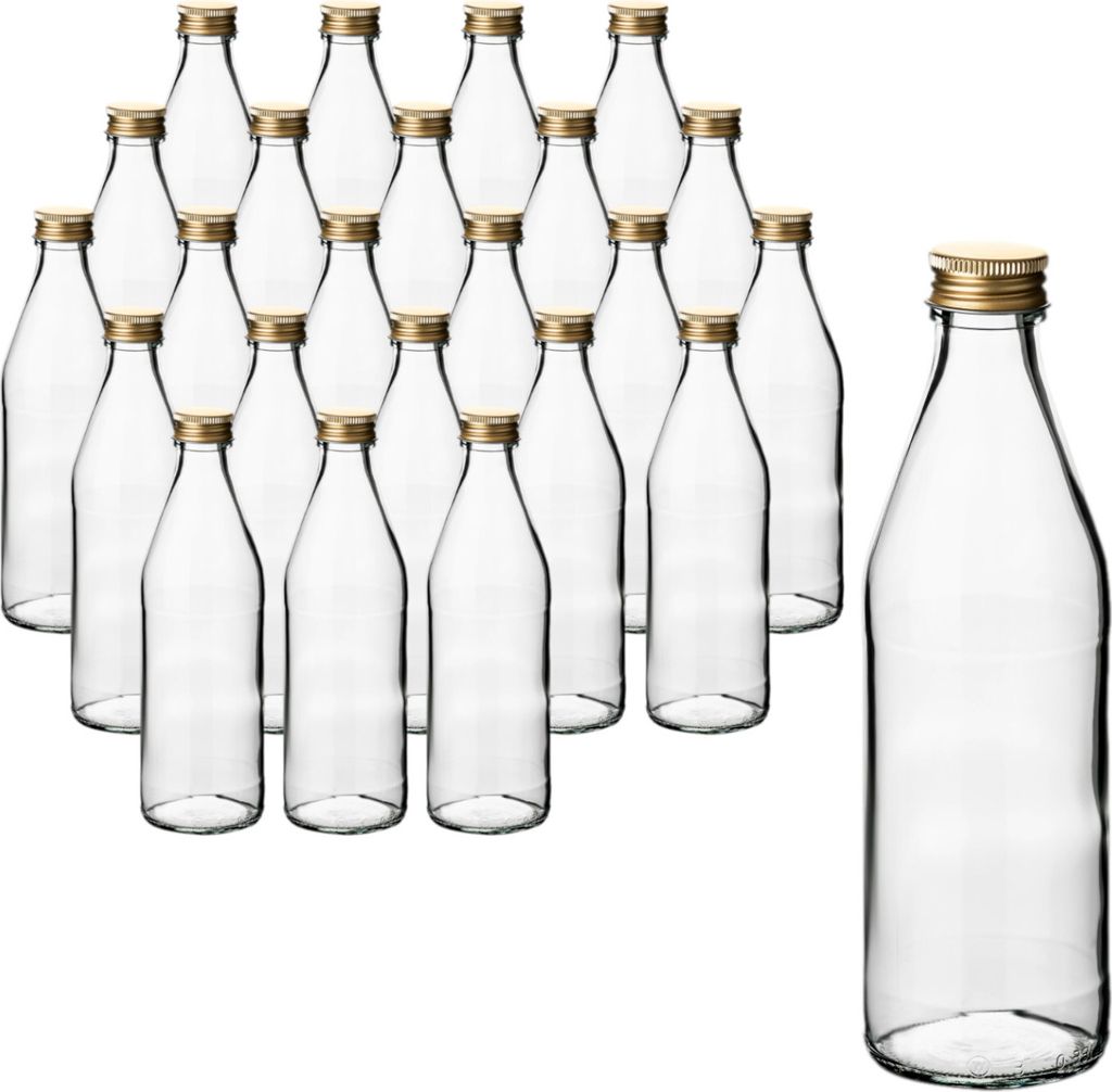 gouveo 24er Set Glasflaschen 330 ml Retro mit Produktbild 