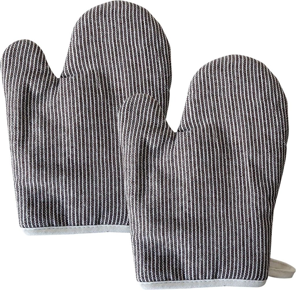 Ofenhandschuhe, Dicke hitzebest?ndige Topflappen, 100% Baumwolle, 19x26cm, Schutz vor hohen Temperaturen, ideal fš¹r Kochen und Backen in der Kš...