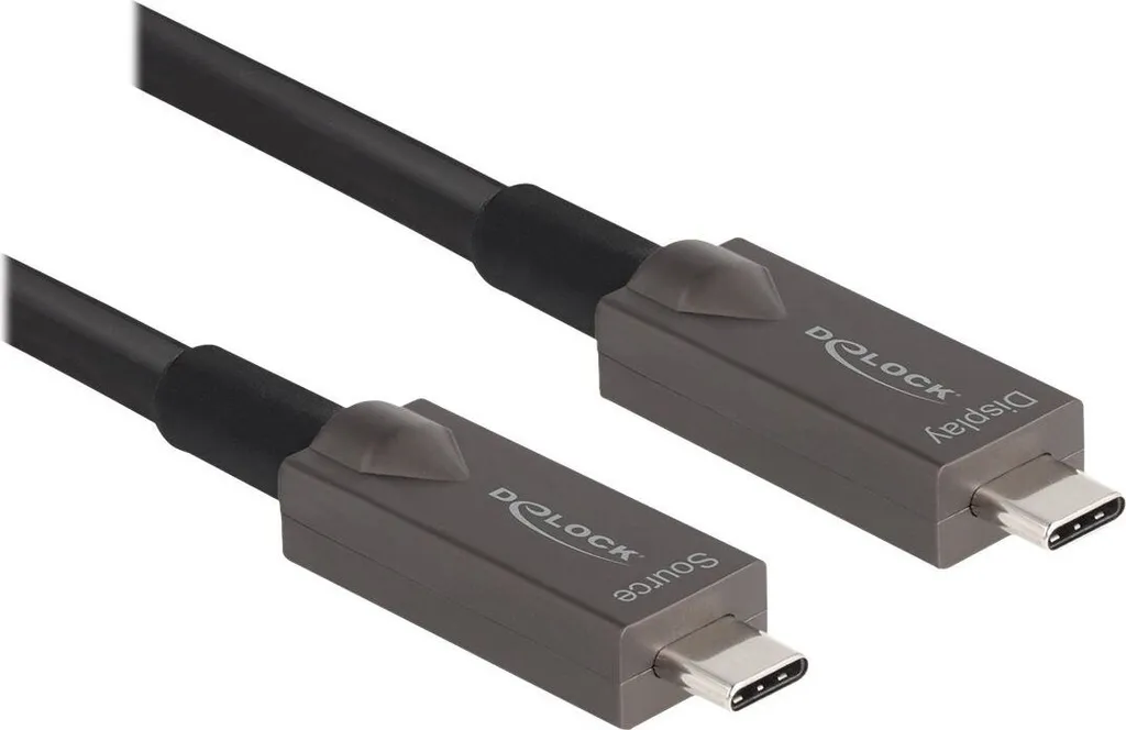 Câble optique actif USB-C DELOCK 8m - Transfert Vidéo et Données Haute Performance
