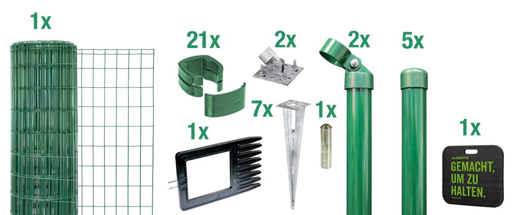 Alberts Fix-Clip Pro Gartenzaun, Höhe 81 cm, Länge 10 m, Produktbild 