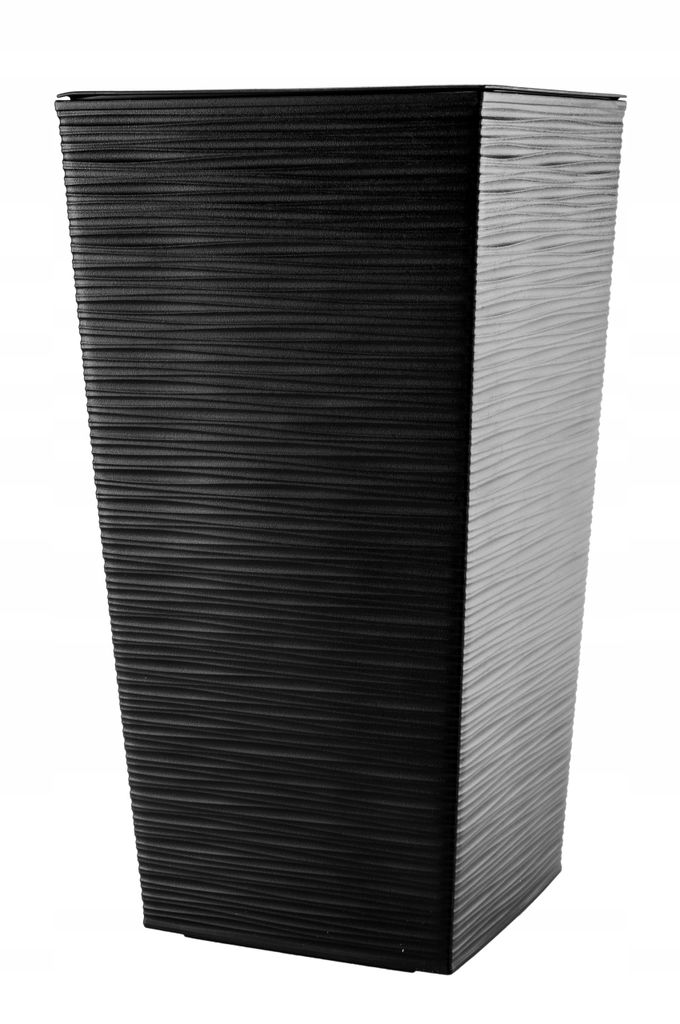 KADAX Blumentopf, Blumenkübel aus Kunststoff "Tuluza", Innen- und Außenbereich, 57cm Höhe, Schwarz