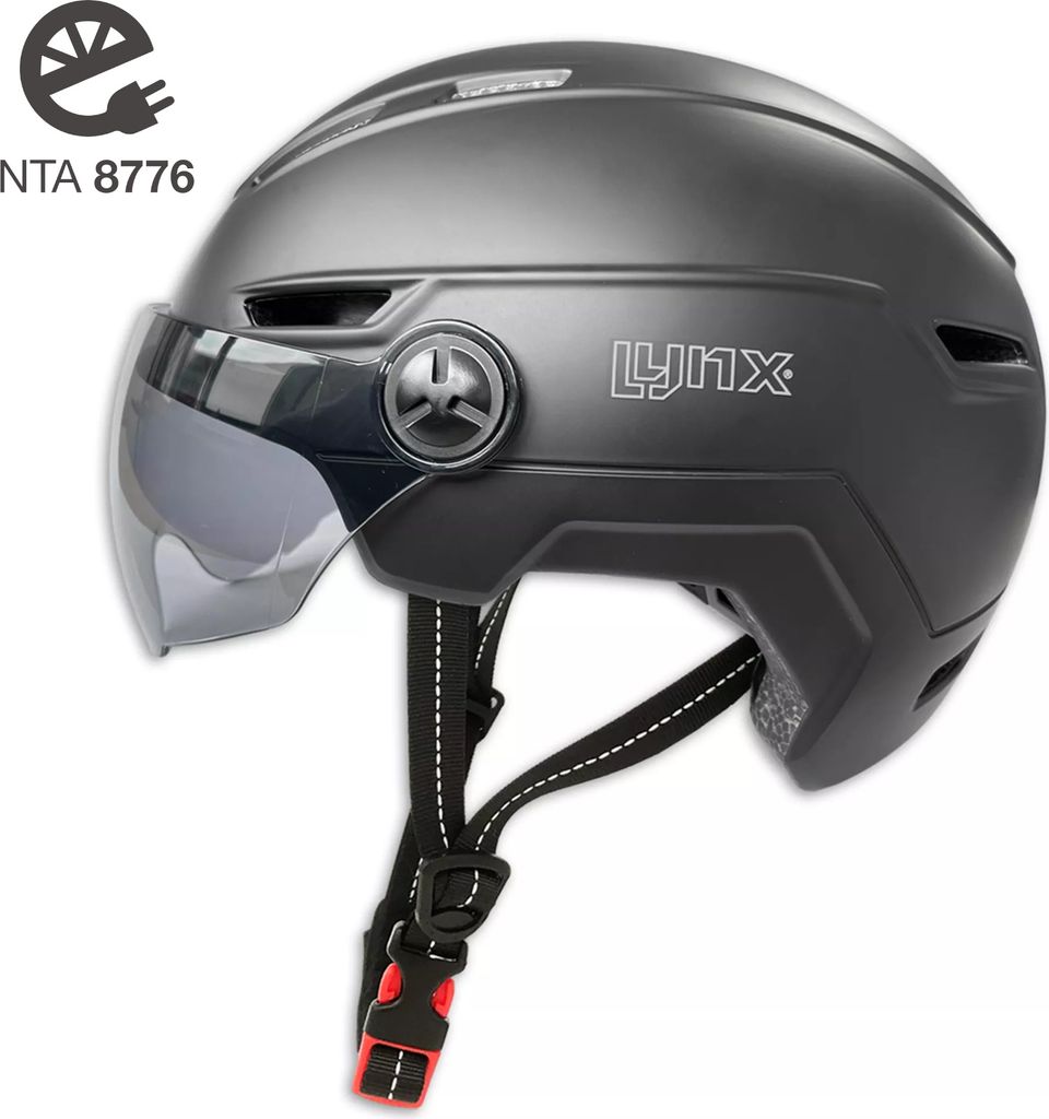 Lynx Visor Pro Kask rowerowy z daszkiem NTA8776 Czarny Zdjęcie produktu 