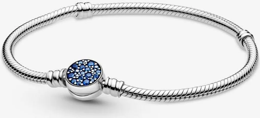Pandora Bracciale Maglia Snake Blu Scintillante 599288C01 16 cm