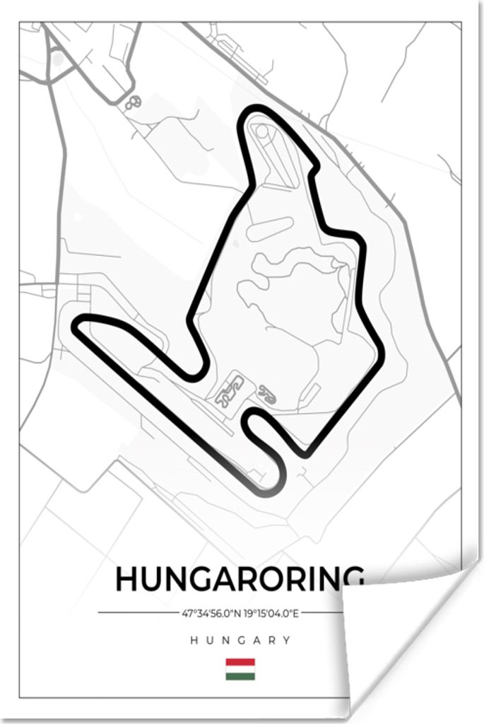 MuchoWow® Poster F1 - Ungarn - Auto - Rennstrecke - Produktbild 
