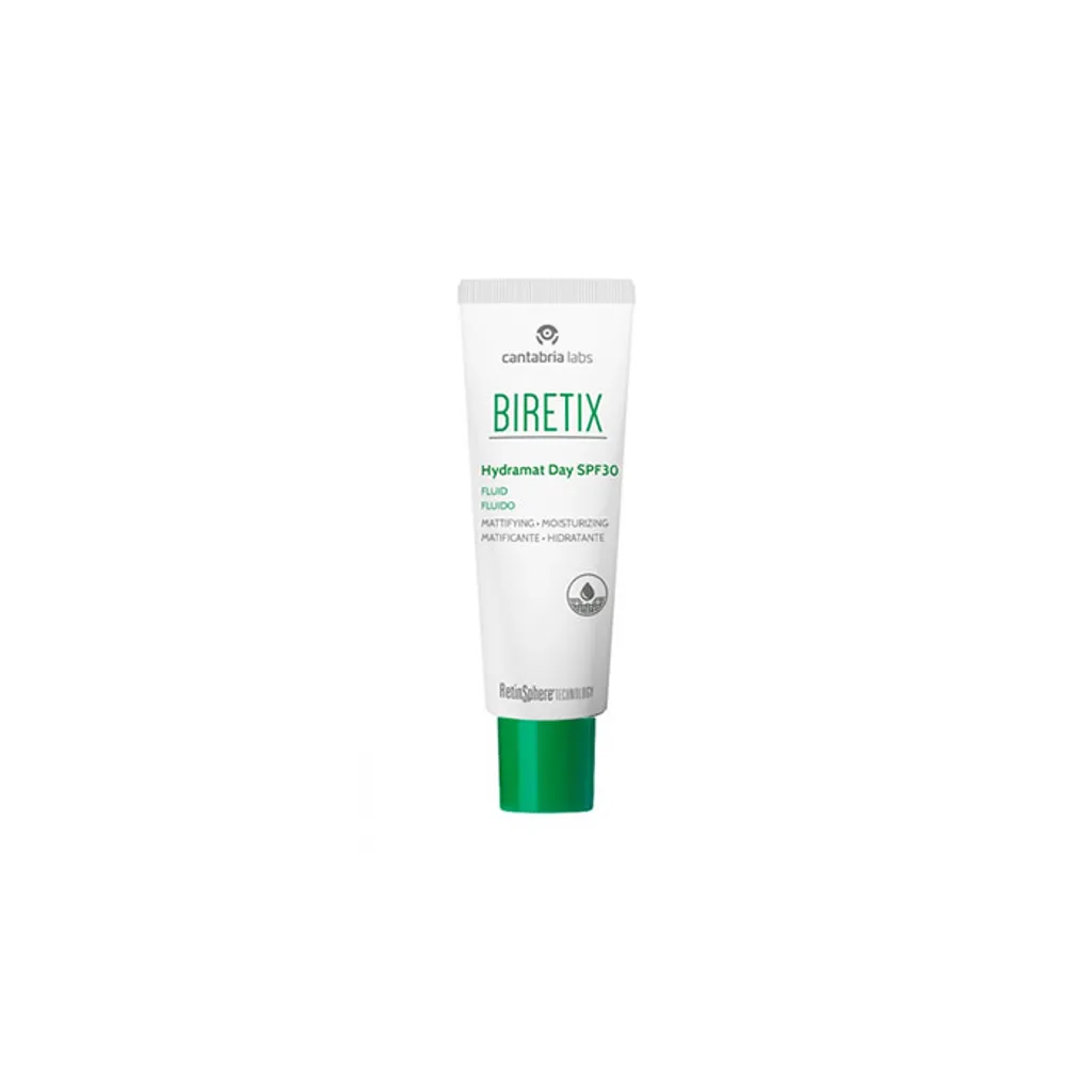 Finies les Brillances avec Biretix Hydramat SPF30, Fluide Matifiant 50ml