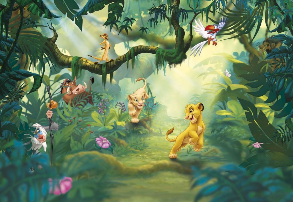 Disney Fototapete Dschungel des König der Löwen Grün - 612221 - 368 x 254 cm