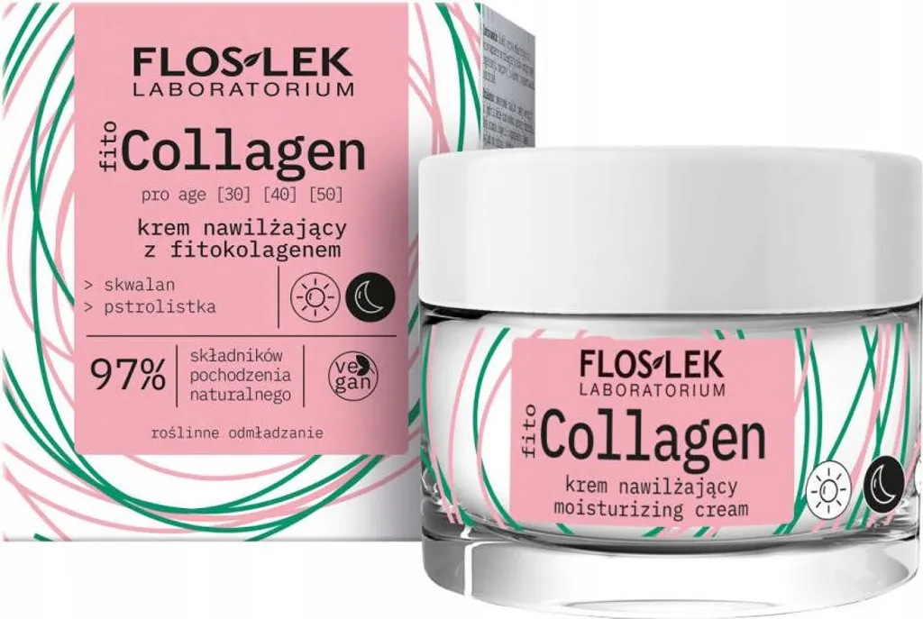 Crème au Phytocollagène Floslek Soin Hydratant Pro Age 50 ml Jour et Nuit