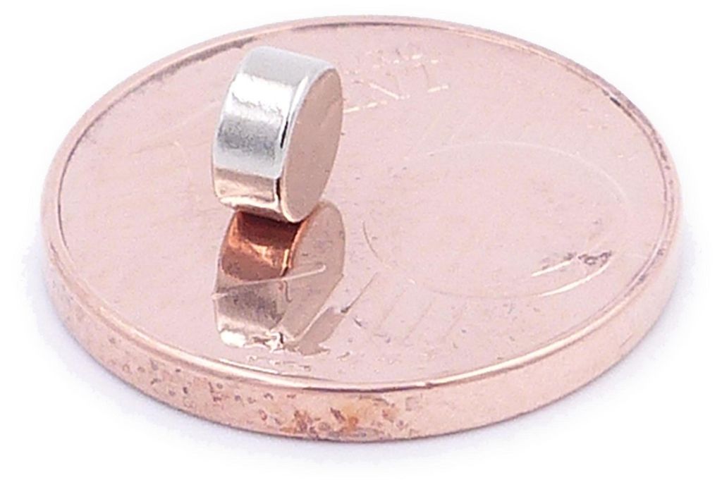 Brudazon | 100 Scheibenmagnete 4x2mm | N52 Klasse Neodym Magnete | Modellbau