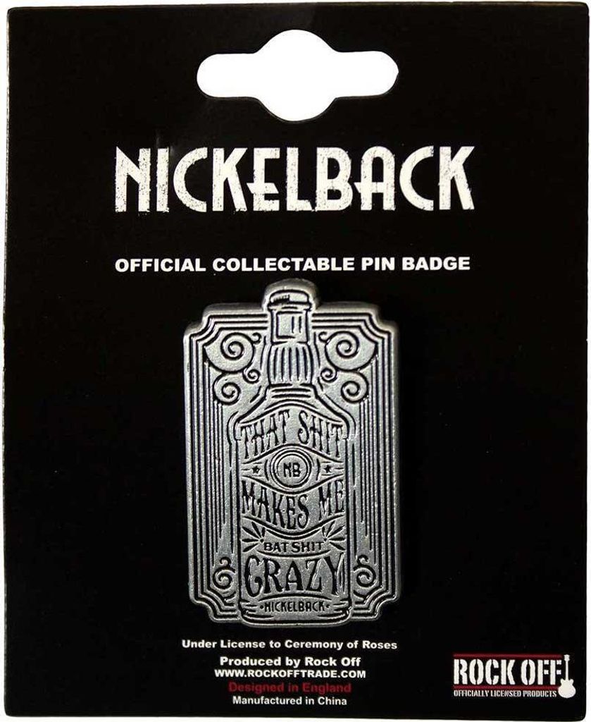 Nickelback - Abzeichen "Bat Shit" - Zink-Legierung RO11214 (Einheitsgröße) (Silber)