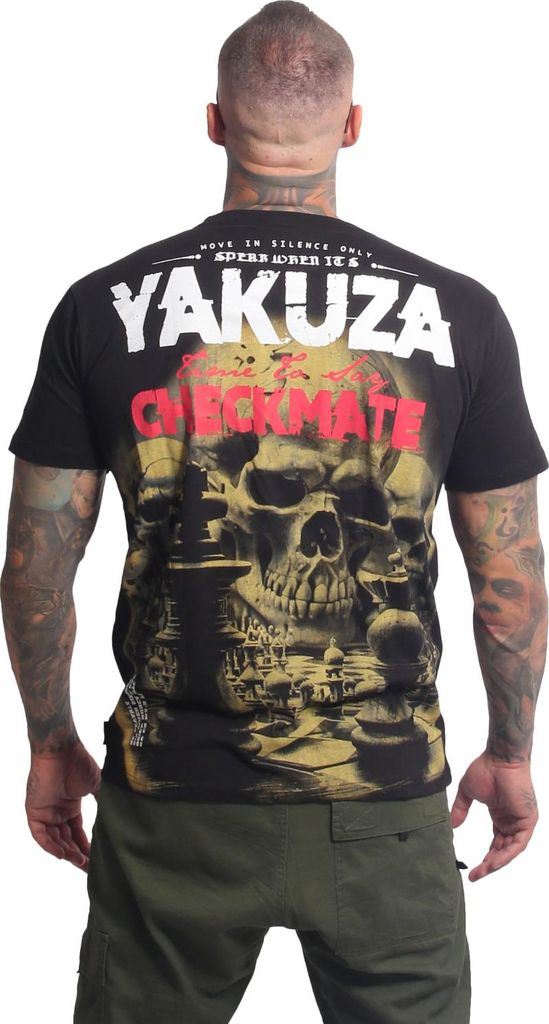 Yakuza Herren Checkmate Regular T-Shirt, Schwarz, 6XL