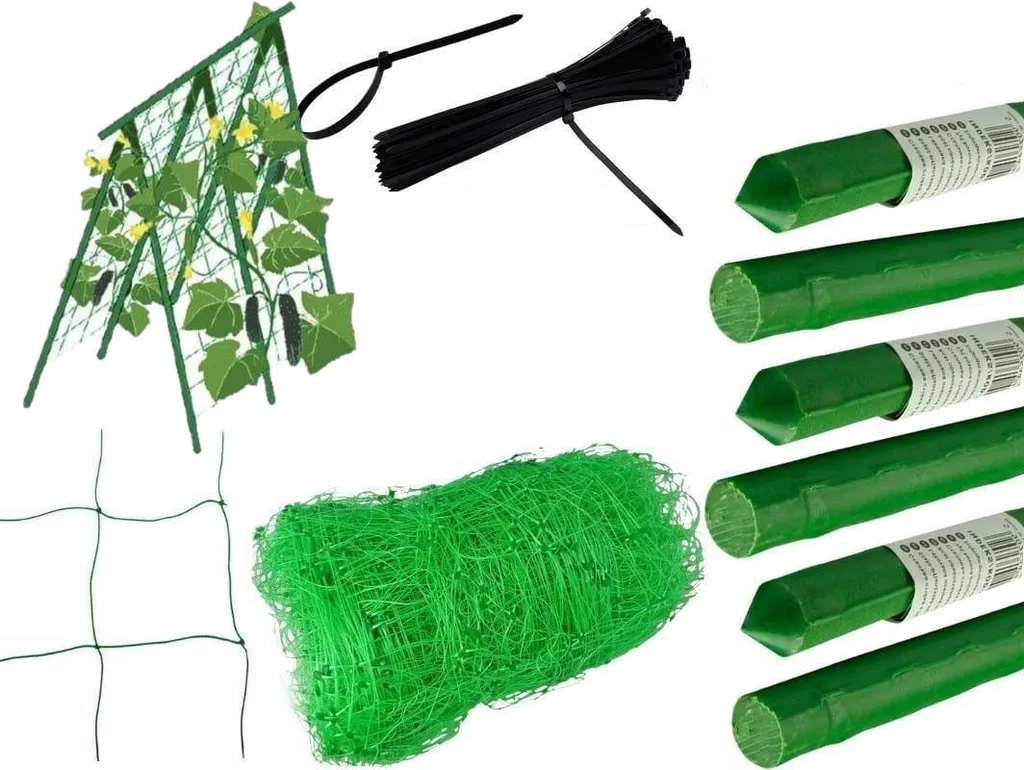 Support de Plantes de Jardin avec Réseau 120x90cm en Métal Vert Robuste