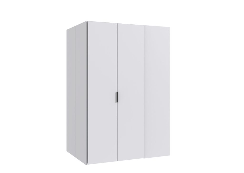 Kleiderschrank Norderney in Weiß – begehbarer 90 cm mit Drehtüren