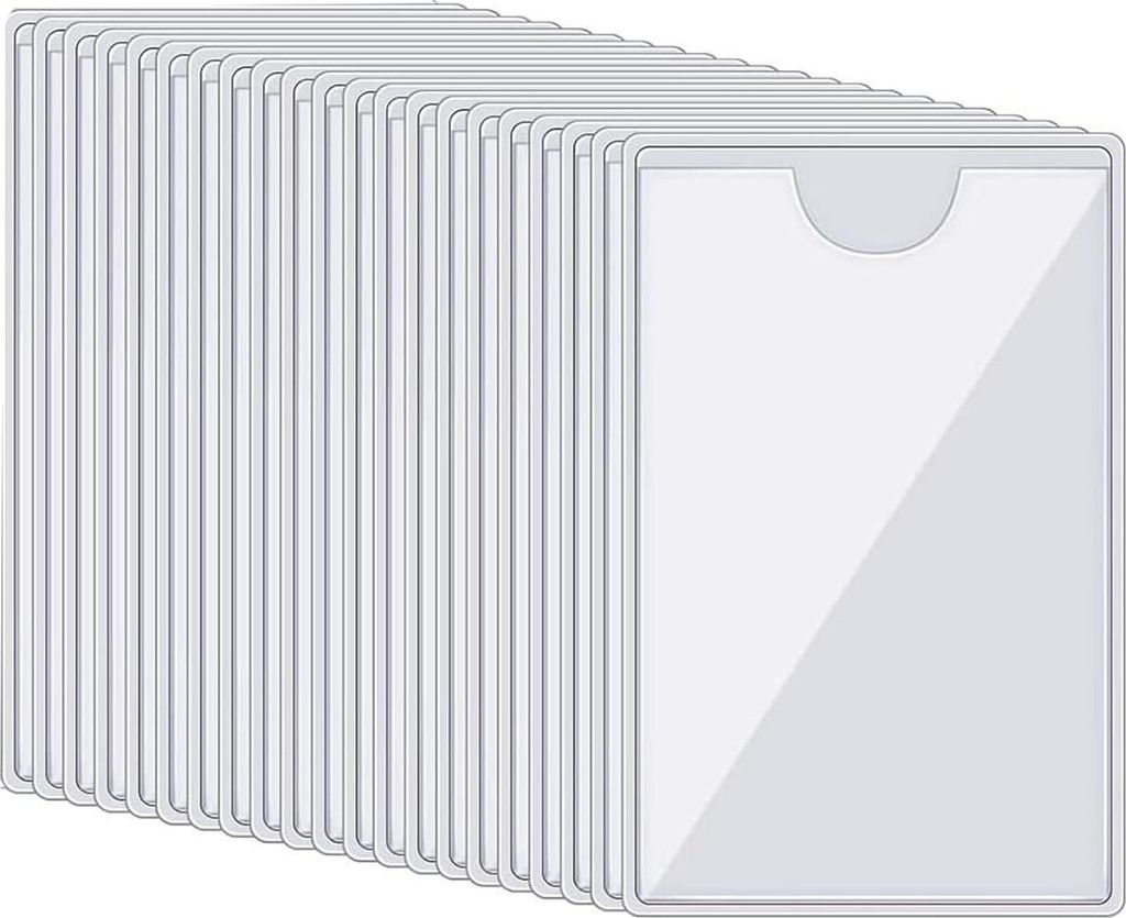 Transparente Kartenhülle, 9 x 6 cm, 20 Stück, Hartplastik Produktbild 