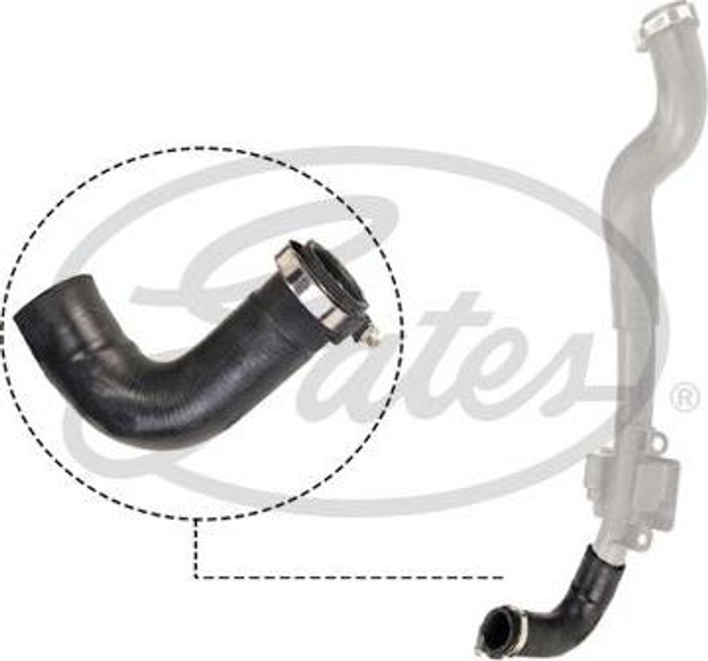 GATES 09-0521 Ladeluftschlauch OE 8200534296 kompatibel mit Kangoo