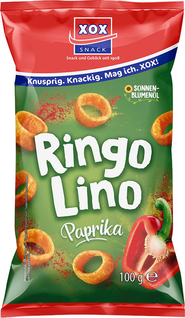 XOX Ringolino Paprika snack croustillant aux pommes de Image du produit 