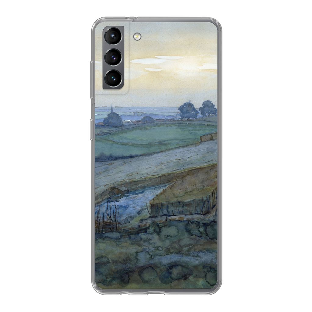 MuchoWow Handyhülle Schutzhülle Hülle für Samsung Galaxy S21 Plus Landschaft bei Arnheim - Piet Mondrian Silikon Softcase Handy Hülle - Hand...