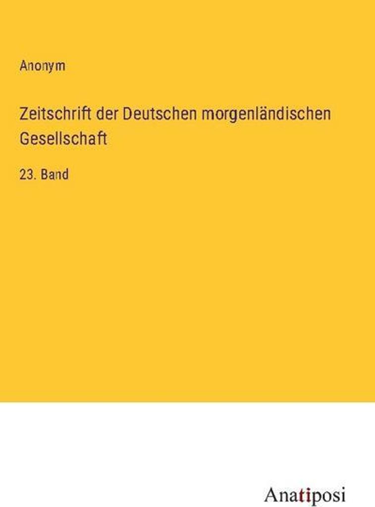 Zeitschrift der Deutschen morgenländischen Gesellschaft