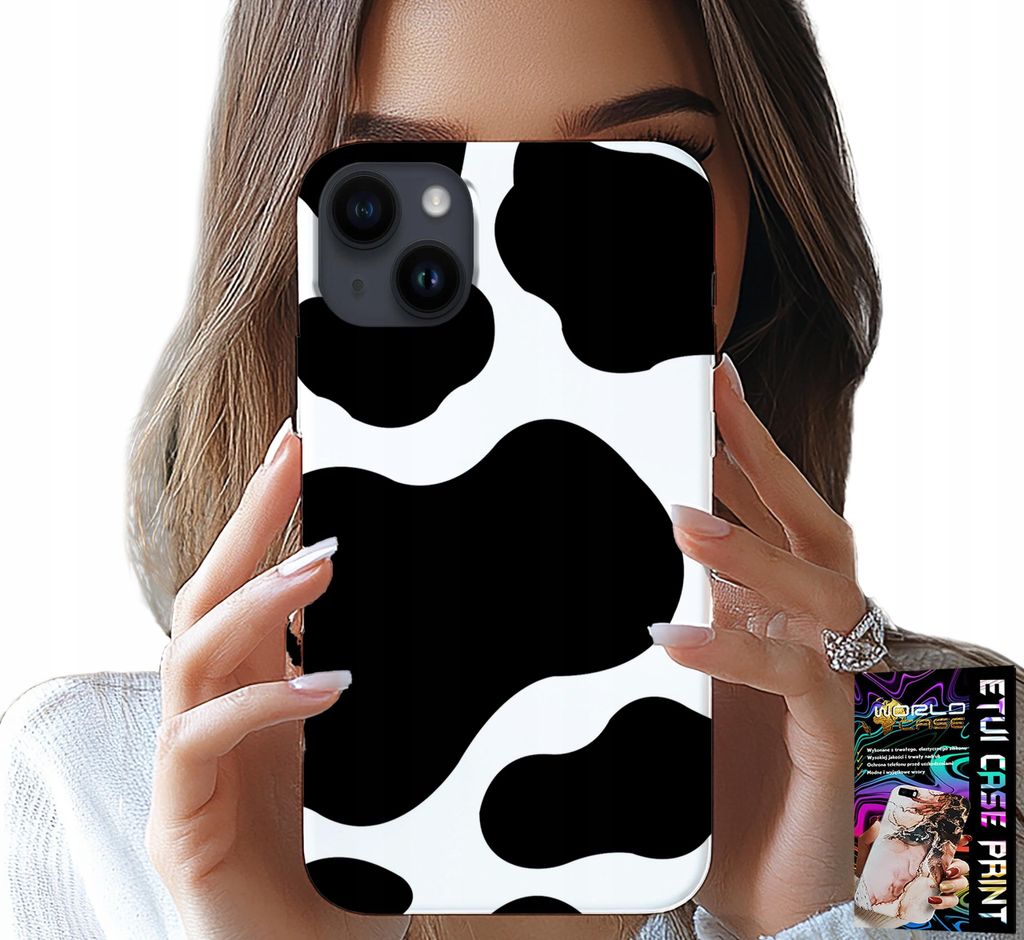Hülle Für Iphone 14 - Schwarz-Weisse Kuhflicken, Modische Designs