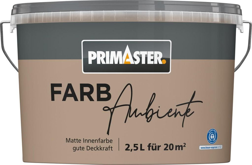Primaster Farbambiente Wandfarbe matt nougat 2,5 L Produktbild 