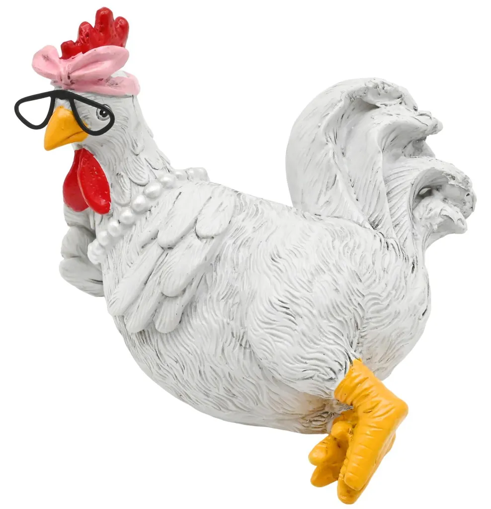 Figurine poule pour décoration de bureau et intérieur style cottage