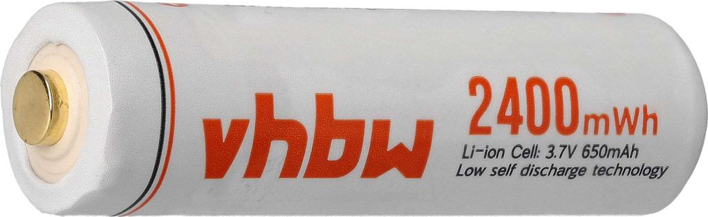 vhbw Akku AA Mignon für diverse Geräte - Akkuzelle, 650 mAh, 3,7 V, Li-Ion