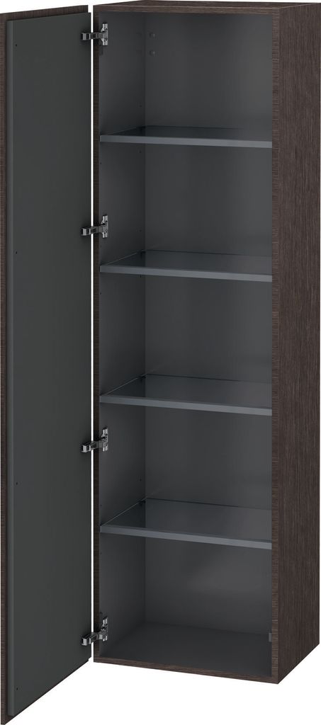 Duravit Hochschrank L-CUBE 500 x 363 x 1760 mm Anschlag links eiche dunkel gebürstet
