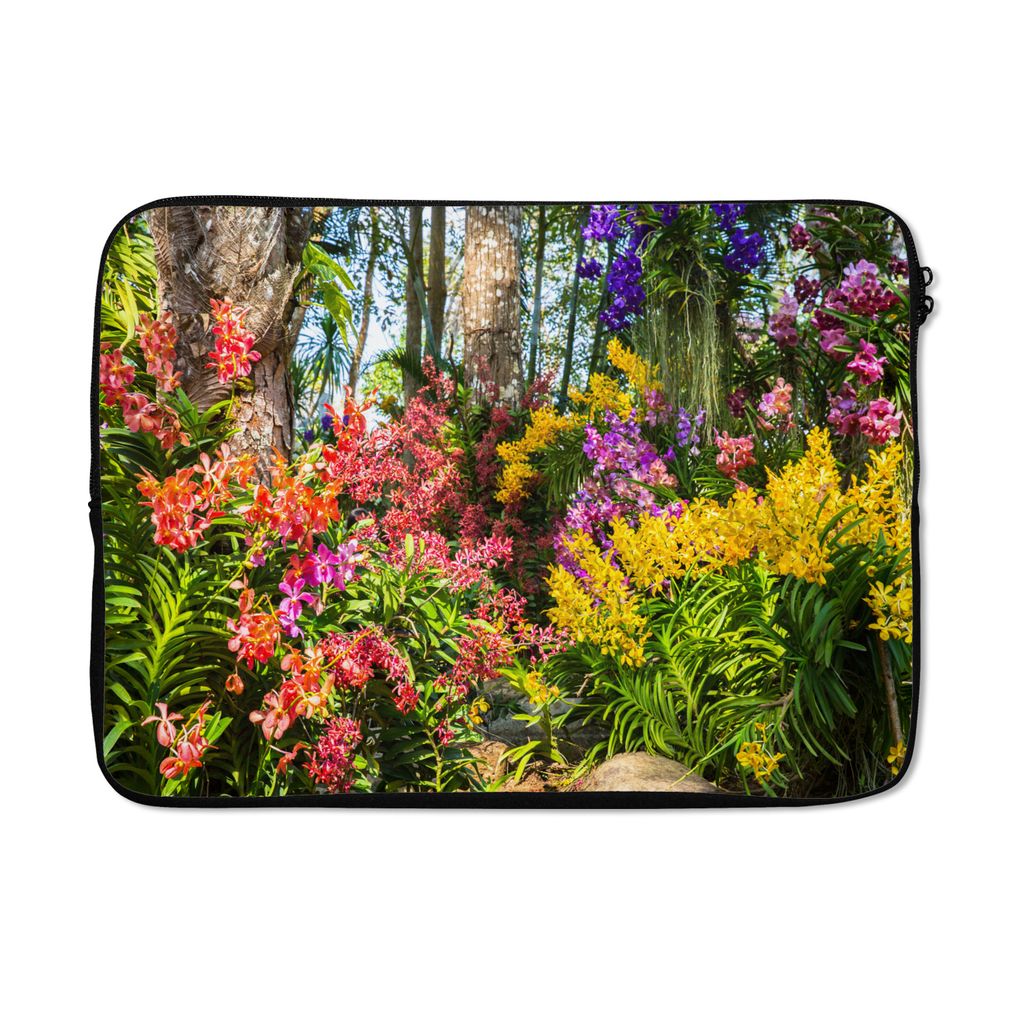MuchoWow Laptop Hülle 13 Zoll Blumen - Regenbogen - Wald - Jahreszeiten Laptoptasche - Laptophülle - Sleeve - Rundumschutz