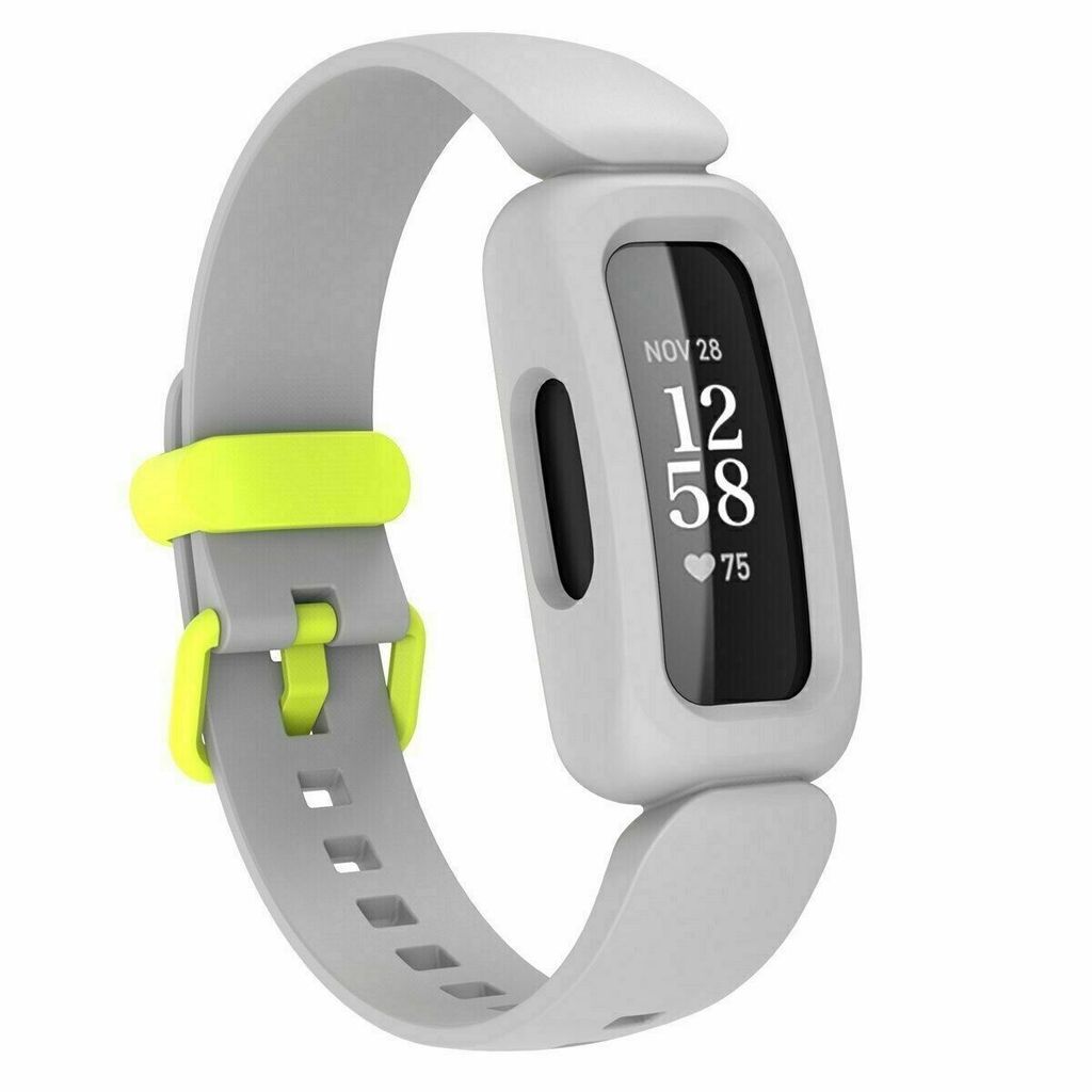 Strap-it Fitbit Ace 3 Silikonarmband (Grau/Gelb)