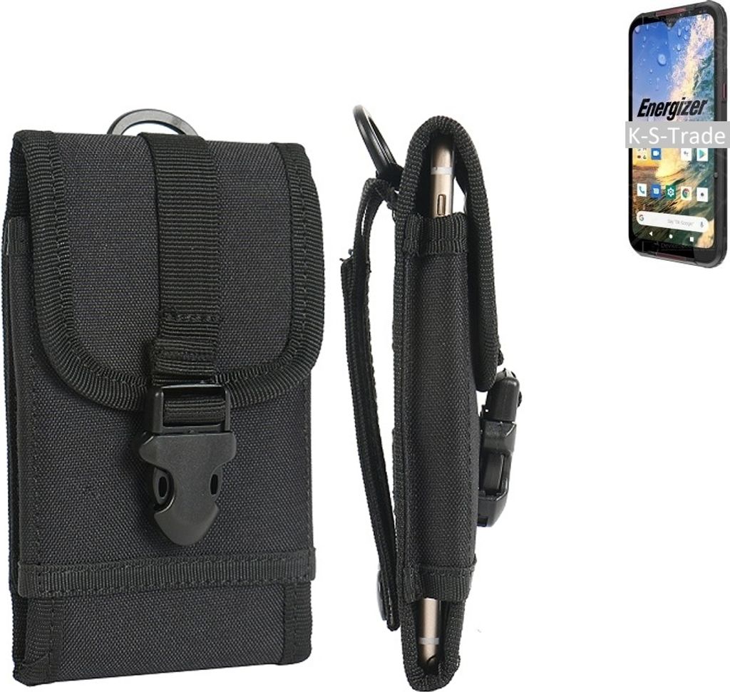 K-S-Trade Holster Handy Hülle kompatibel mit Energizer Hard Case H620S Holster Handytasche Gürtel Tasche Schutz Hülle Robust Outdoor schwarz