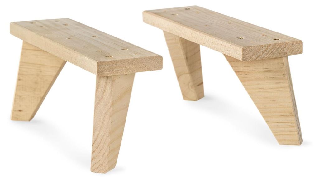 Pieds d'étagère en bois massif - Dinamic, lot de 2 pieds de Image du produit 