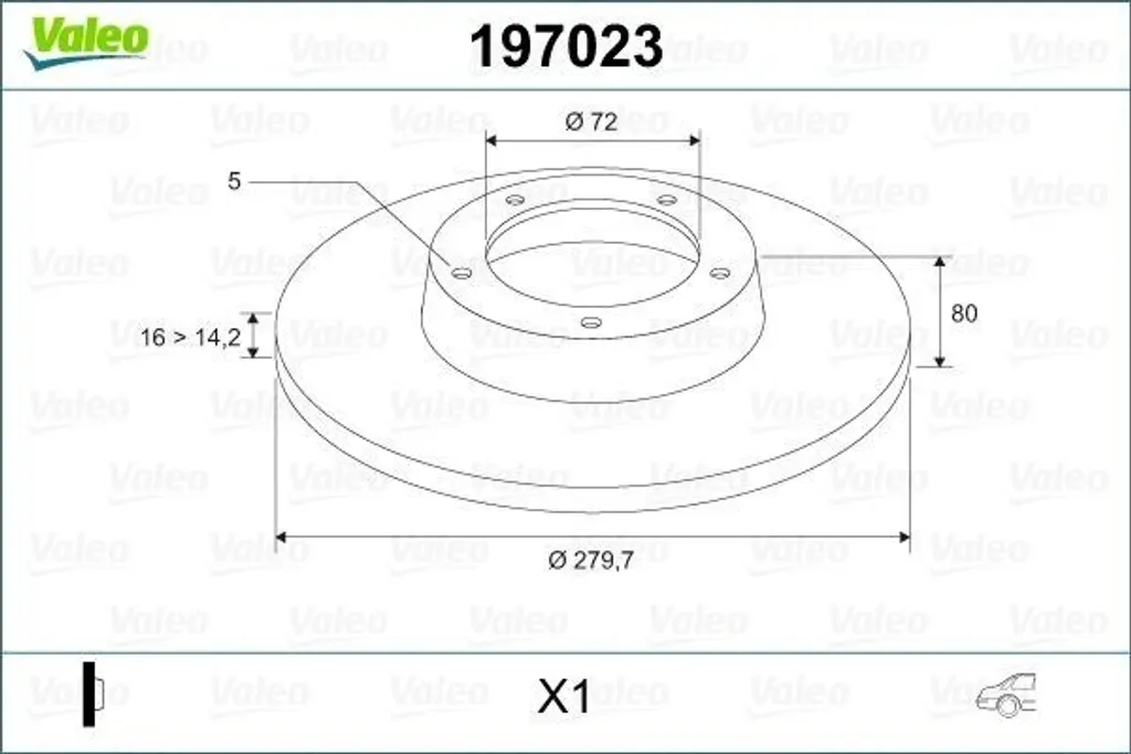Améliorez le freinage de votre Citroën Jumper avec le disque Valeo 197023