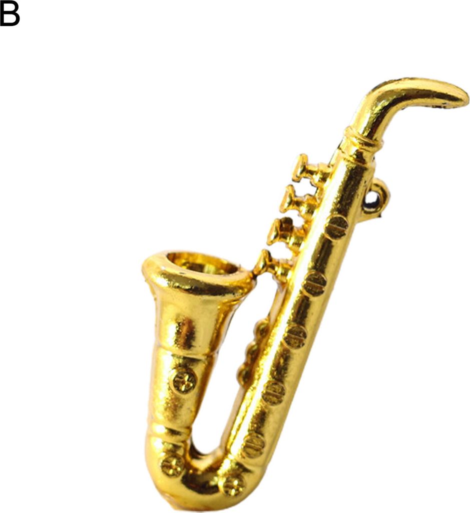 Mini Musical Instrument Simulation Szene Accessoires Plastik -Drum Music Tube Saxophon Model Spielzeug für Dollhouse-B