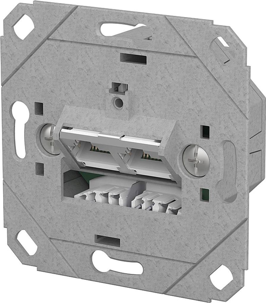 METZ CONNECT E-DAT C6A LSA++ Dose, 2 Port, UP0, metallisch