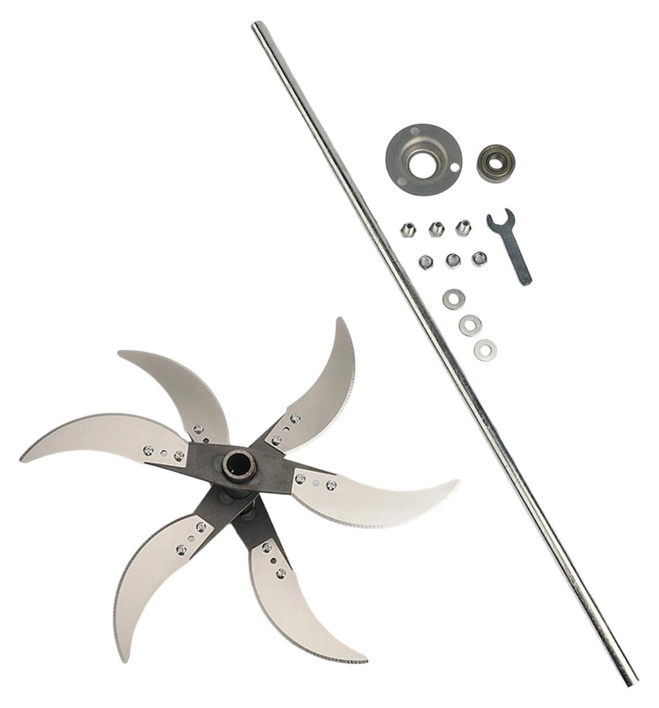 Grashäckslerklinge für den Hausgebrauch, verstellbarer Durchmesser, zum Zerkleinern von Viehfutter, Gemüse und Gras, scharfe Edelstahlklinge (Er...