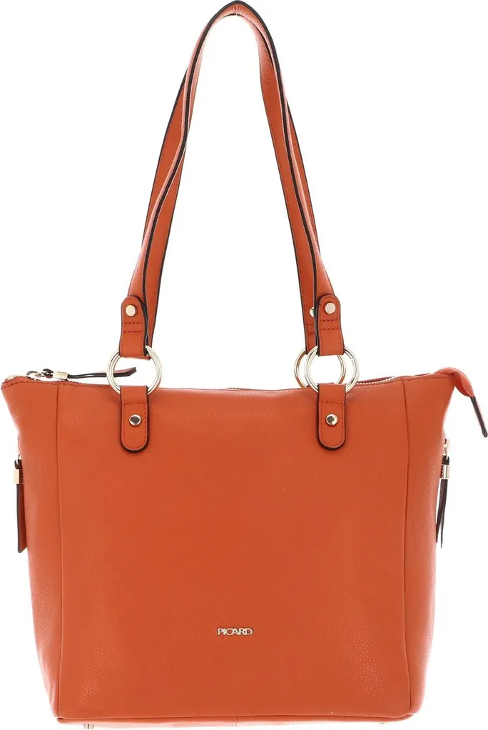 PICARD Java Shopper Orange - Sac à épaule élégant en cuir pour femme