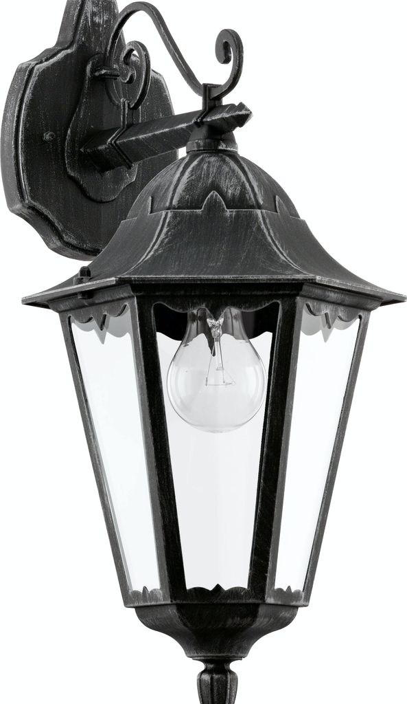 Eglo Applique Navedo vers le bas noir argenté Image du produit 