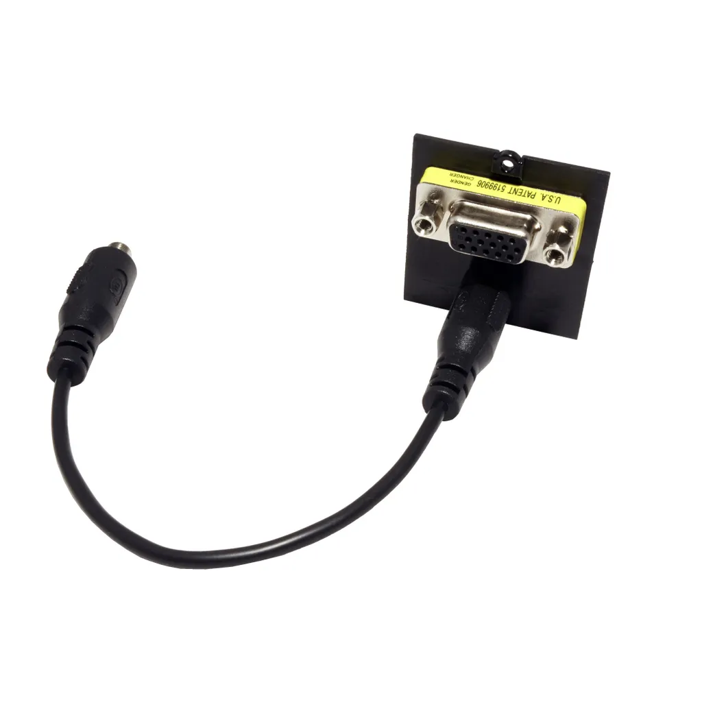 Solution Connectique VGA Audio : Module Bachmann Snap-In Noir 917.045