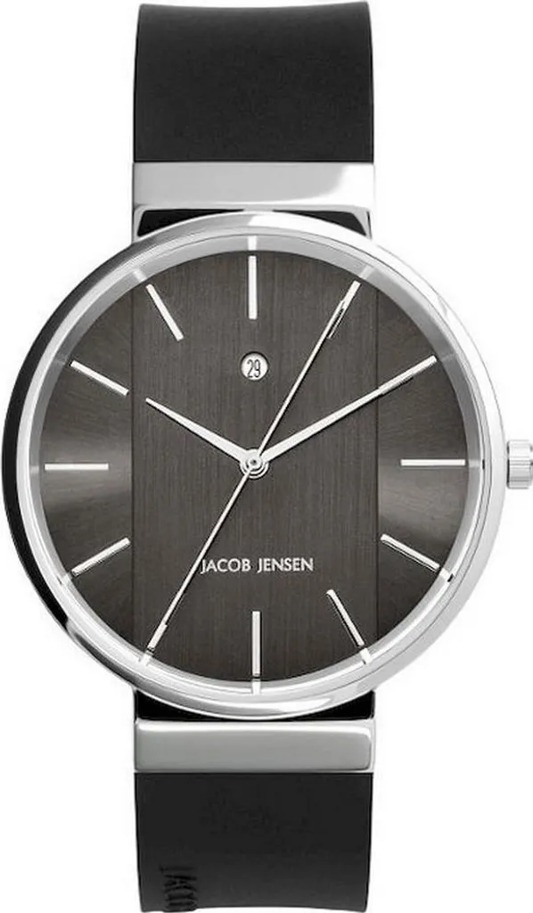 Montre Jacob Jensen 708 Gris pour Homme : Idéale pour le Bureau et Soirée