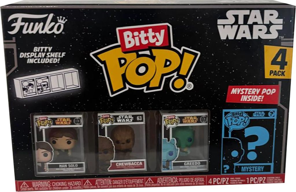 Star Wars - Han Solo Chewbacca Greedo 4er Pack - Bitty Pop! Produktbild 