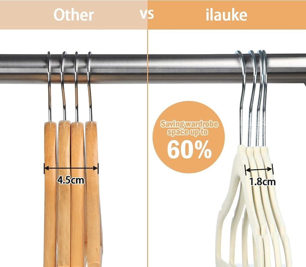 Kinderkleiderbügel mit Samtbezug, 20 Stück Samt Produktbild 8