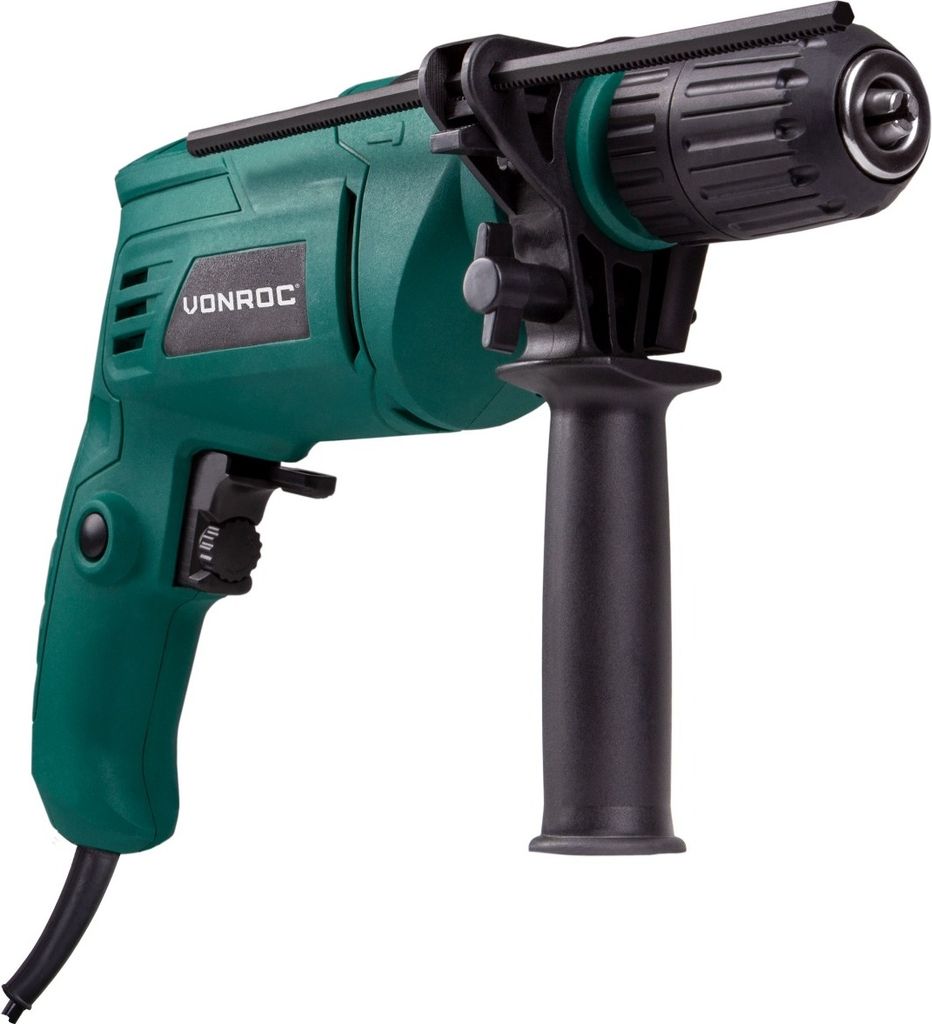 Vonroc Schlagbohrmaschine 500 W - Bormaschine zum Bohren und Schlagbohren