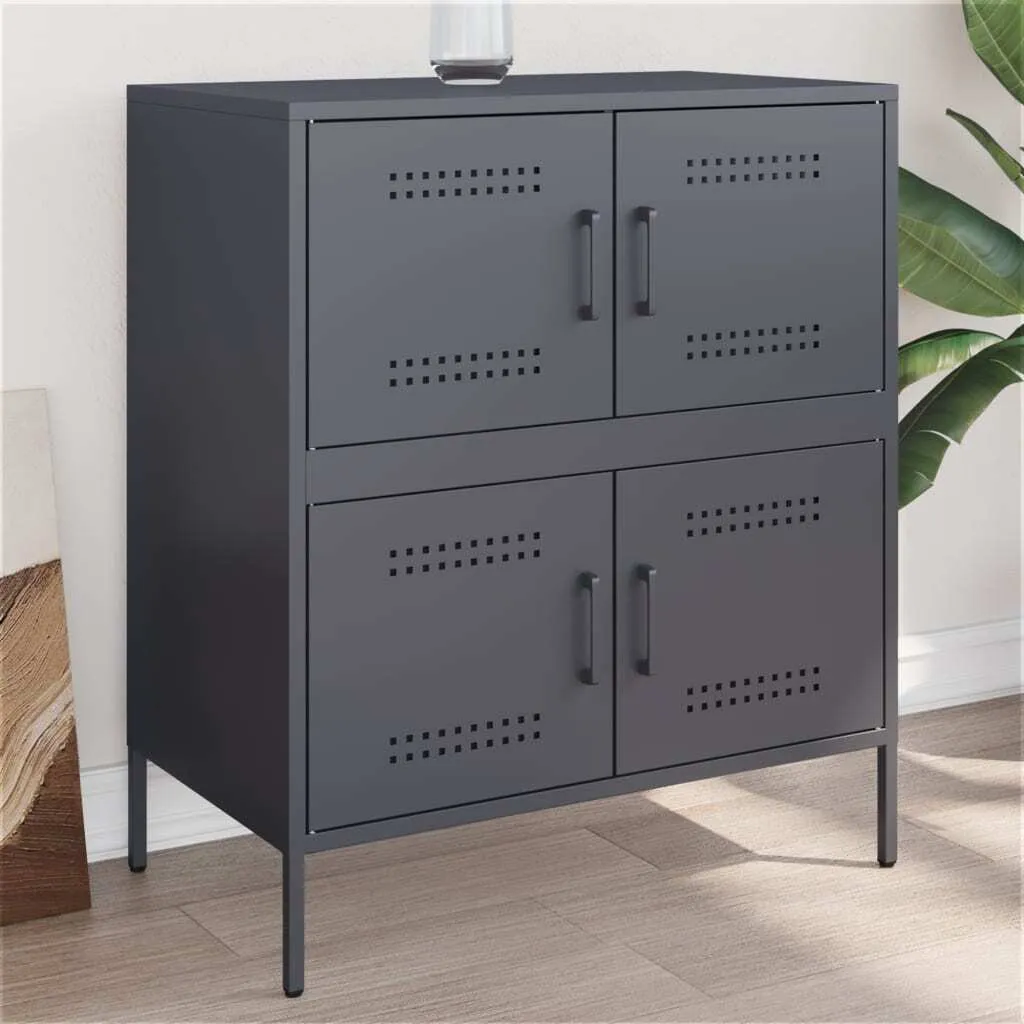 Mobile Archivio Acciaio Antracite 68cm | Credenza Robusta vidaXL