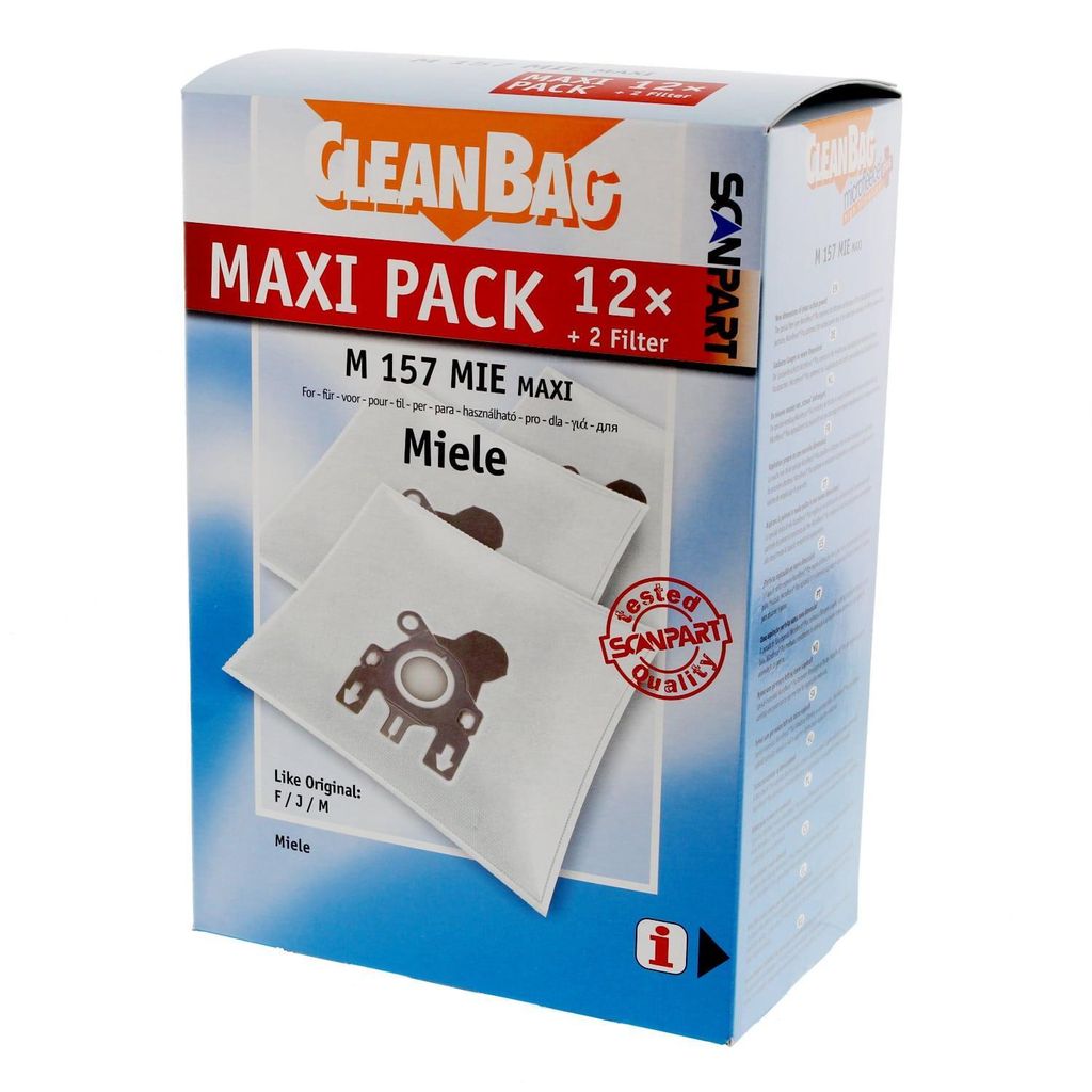 Cleanbag M157MIEMAX, Staubbeutel, Weiß, Miele, S241-256i, Produktbild 