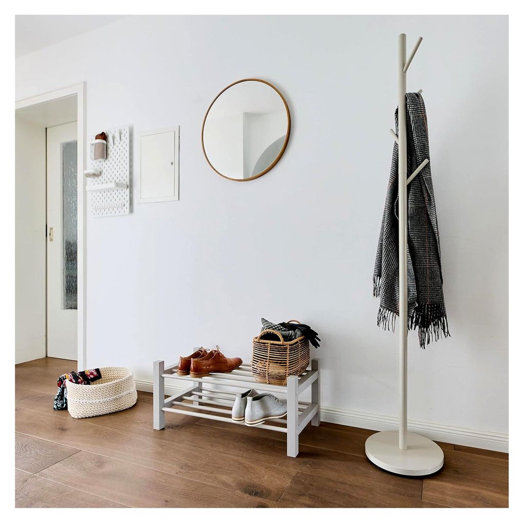 LOVE IT STORE IT - LOFT - Stapelbares Schuhregal - Metall und Holz für bis zu 8 Paar Schuhe - Schuhaufbewahrung auf 2 Ebenen - Stabil - Grau - 70 ...