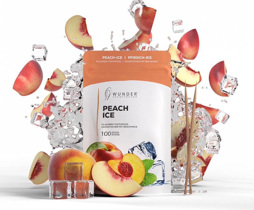 Wunderzahnstocher Peach Ice Aroma Refill Pack 100 Stück Produktbild 
