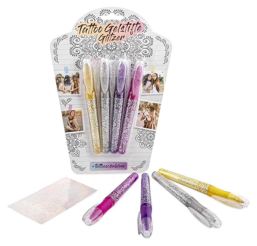 Trendhaus FESTIVAL FEELINGS Tattoo Gelstifte Glitzer Produktbild 